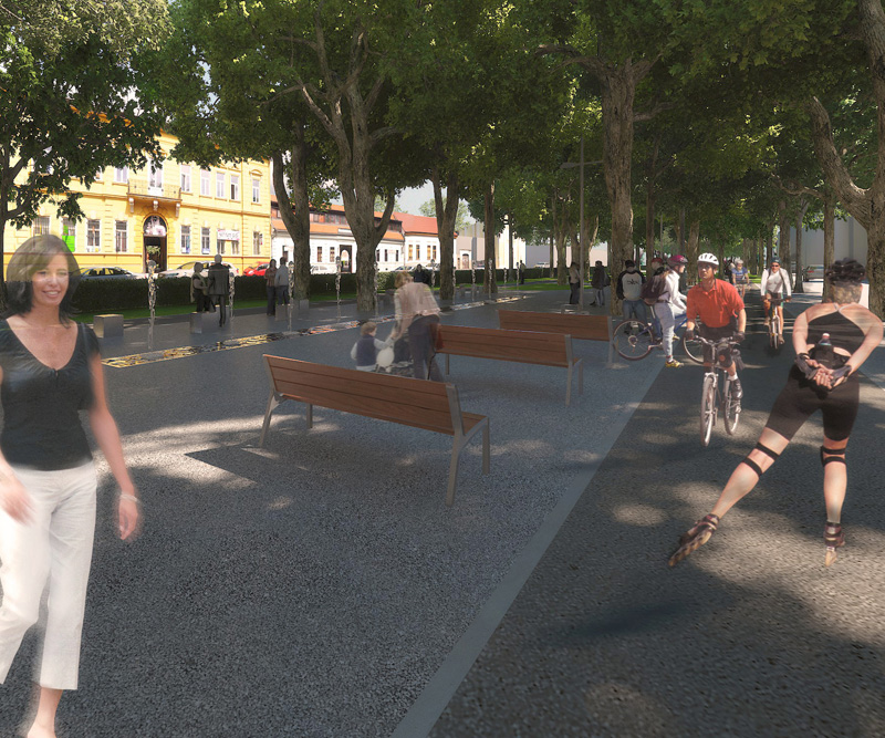 Vizualizácia budúceho stavu parku na Moyzesovej ulici
